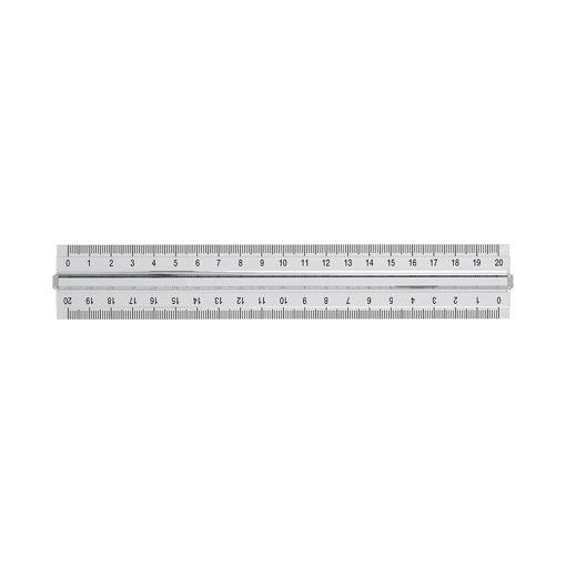 Picture of ERICHKRAUSE PLASTIC RULER 20CM WITH GRIP TRANSPARENT